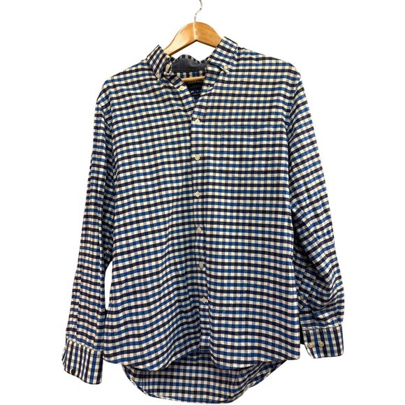 Charles Tyrwhitt Weekend Slim Fit Blue & White Checkered Shirt M - Picture 1 of 5